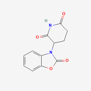 molecular formula C12H10N2O4 B13546228 3-(2-Oxo-2,3-dihydro-1,3-benzoxazol-3-yl)piperidine-2,6-dione 