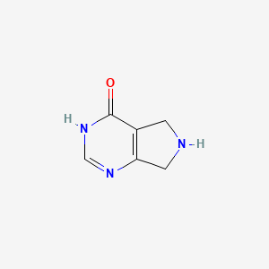 molecular formula C6H7N3O B13546237 1,5,6,7-Tetrahydropyrrolo[3,4-d]pyrimidin-4-one 