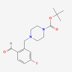 Tert-butyl 4-[(5-fluoro-2-formylphenyl)methyl]piperazine-1-carboxylate