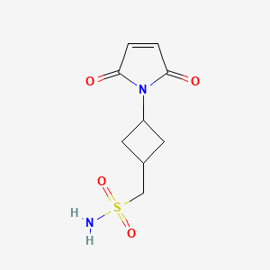 molecular formula C9H12N2O4S B13546265 [3-(2,5-dioxo-2,5-dihydro-1H-pyrrol-1-yl)cyclobutyl]methanesulfonamide 