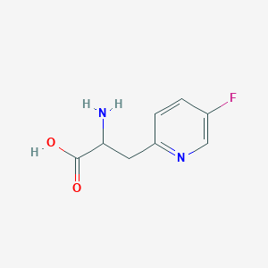 molecular formula C8H9FN2O2 B13546317 2-Amino-3-(5-fluoropyridin-2-yl)propanoic acid 