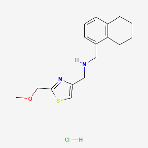 {[2-(Methoxymethyl)-1,3-thiazol-4-yl]methyl}[(5,6,7,8-tetrahydronaphthalen-1-yl)methyl]amine hydrochloride