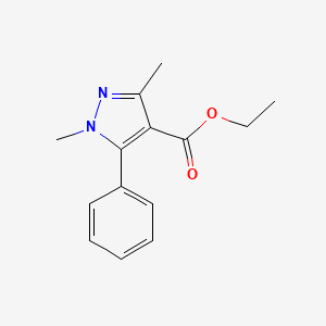 molecular formula C14H16N2O2 B1354643 Ethyl 1,3-dimethyl-5-phenyl-1H-pyrazole-4-carboxylate CAS No. 77435-42-8