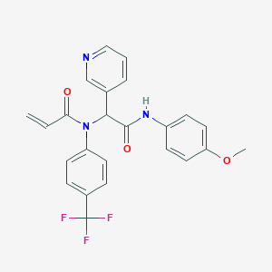 N-[2-(4-methoxyanilino)-2-oxo-1-pyridin-3-ylethyl]-N-[4-(trifluoromethyl)phenyl]prop-2-enamide