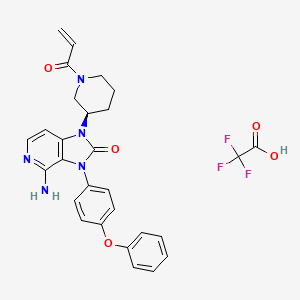 4-amino-3-(4-phenoxyphenyl)-1-[(3R)-1-prop-2-enoylpiperidin-3-yl]imidazo[4,5-c]pyridin-2-one;2,2,2-trifluoroacetic acid