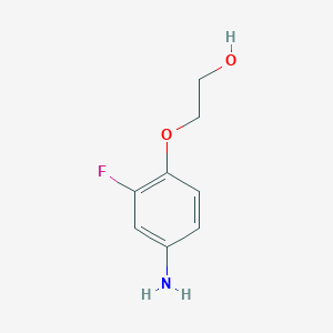 molecular formula C8H10FNO2 B13546691 2-(4-Amino-2-fluorophenoxy)ethan-1-ol 