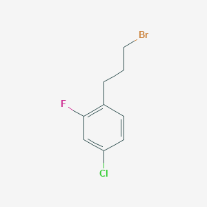 molecular formula C9H9BrClF B13546723 1-(3-Bromopropyl)-4-chloro-2-fluorobenzene 