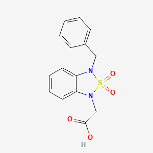 2-(3-Benzyl-2,2-dioxo-1,3-dihydro-2lambda6,1,3-benzothiadiazol-1-yl)acetic acid