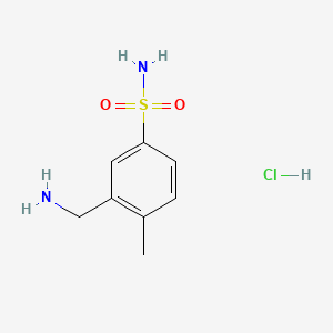 3-(Aminomethyl)-4-methylbenzene-1-sulfonamidehydrochloride