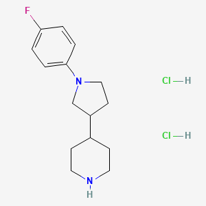 4-[1-(4-Fluorophenyl)pyrrolidin-3-yl]piperidinedihydrochloride