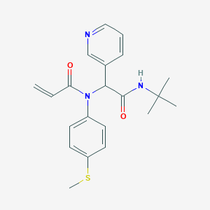 N-[(tert-butylcarbamoyl)(pyridin-3-yl)methyl]-N-[4-(methylsulfanyl)phenyl]prop-2-enamide