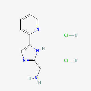 1-[5-(pyridin-2-yl)-1H-imidazol-2-yl]methanaminedihydrochloride