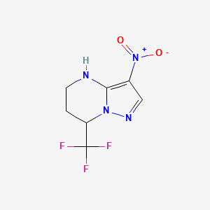 3-nitro-7-(trifluoromethyl)-4H,5H,6H,7H-pyrazolo[1,5-a]pyrimidine