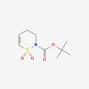 molecular formula C9H15NO4S B13547091 tert-butyl1,1-dioxo-3,4-dihydro-2H-1lambda6,2-thiazine-2-carboxylate 