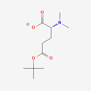 molecular formula C11H21NO4 B13547095 (2R)-5-(tert-butoxy)-2-(dimethylamino)-5-oxopentanoicacid 