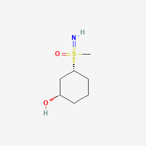 molecular formula C7H15NO2S B13547119 rac-[(1R,3S)-3-hydroxycyclohexyl](imino)methyl-lambda6-sulfanone 