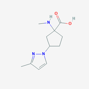 3-(3-Methyl-1h-pyrazol-1-yl)-1-(methylamino)cyclopentane-1-carboxylic acid