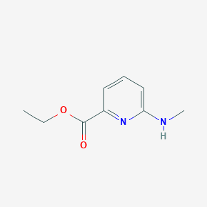 molecular formula C9H12N2O2 B13547152 Ethyl 6-(methylamino)picolinate 