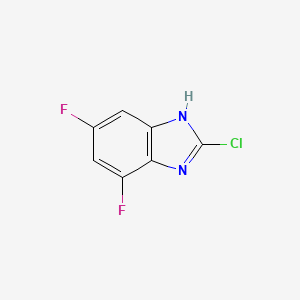 molecular formula C7H3ClF2N2 B13547180 2-chloro-4,6-difluoro-1H-1,3-benzodiazole 