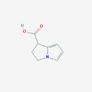 molecular formula C8H9NO2 B1354725 2,3-Dihydro-1h-pyrrolizine-1-carboxylic acid CAS No. 83820-75-1