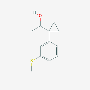 1-(1-(3-(Methylthio)phenyl)cyclopropyl)ethan-1-ol