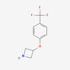 molecular formula C10H10F3NO B1354733 3-(4-(Trifluoromethyl)phenoxy)azetidine CAS No. 76263-21-3