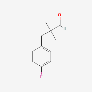 molecular formula C11H13FO B1354735 3-(4-Fluorophenyl)-2,2-dimethylpropanal 
