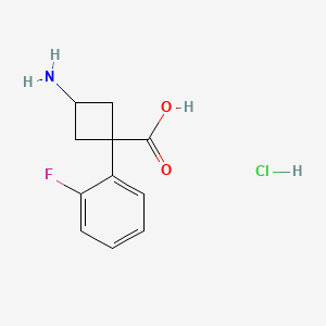 3-Amino-1-(2-fluorophenyl)cyclobutane-1-carboxylic acid hydrochloride