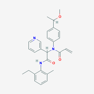 N-{[(2-ethyl-6-methylphenyl)carbamoyl](pyridin-3-yl)methyl}-N-[4-(1-methoxyethyl)phenyl]prop-2-enamide