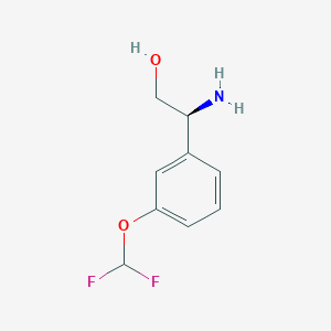 molecular formula C9H11F2NO2 B13547390 (s)-2-Amino-2-(3-(difluoromethoxy)phenyl)ethan-1-ol 