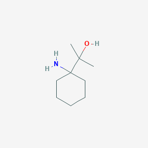 molecular formula C9H19NO B13547410 2-(1-Aminocyclohexyl)propan-2-ol 