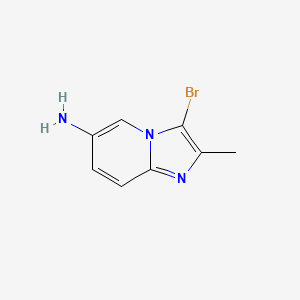 molecular formula C8H8BrN3 B13547419 3-Bromo-2-methylimidazo[1,2-a]pyridin-6-amine 