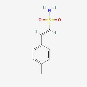 molecular formula C9H11NO2S B13547480 2-(4-Methylphenyl)ethene-1-sulfonamide 