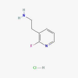 molecular formula C7H10ClFN2 B13547482 2-(2-Fluoropyridin-3-yl)ethan-1-aminehydrochloride 