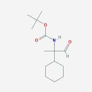 tert-butyl N-(2-cyclohexyl-1-oxopropan-2-yl)carbamate