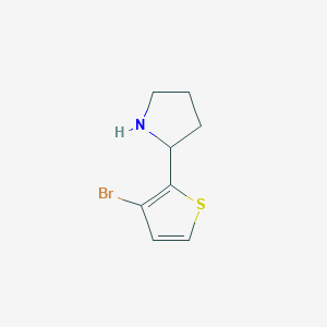 molecular formula C8H10BrNS B13547504 2-(3-Bromothiophen-2-yl)pyrrolidine 