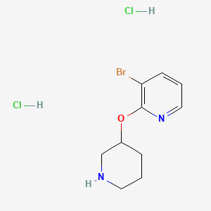 3-Bromo-2-(piperidin-3-yloxy)pyridinedihydrochloride