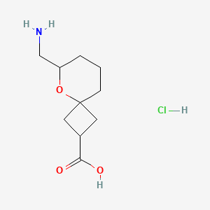 6-(Aminomethyl)-5-oxaspiro[3.5]nonane-2-carboxylicacidhydrochloride