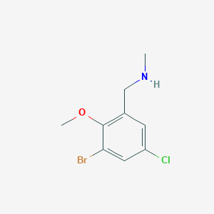 1-(3-bromo-5-chloro-2-methoxyphenyl)-N-methylmethanamine