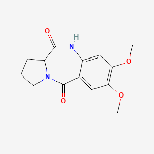 12,13-Dimethoxy-3,9-diazatricyclo[8.4.0.0,3,7]tetradeca-1(10),11,13-triene-2,8-dione