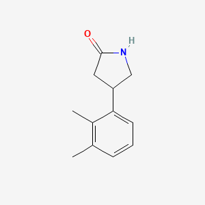 molecular formula C12H15NO B13547626 4-(2,3-Dimethylphenyl)pyrrolidin-2-one 