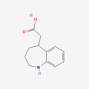 molecular formula C12H15NO2 B13547633 2,3,4,5-Tetrahydrobenzo[b]azepine-5-acetic Acid 