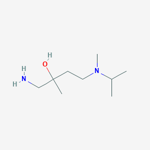 molecular formula C9H22N2O B13547716 1-Amino-4-(isopropyl(methyl)amino)-2-methylbutan-2-ol 