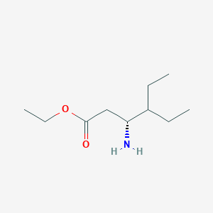 molecular formula C10H21NO2 B13547756 Ethyl (R)-3-amino-4-ethylhexanoate 