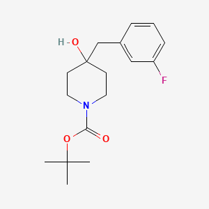 molecular formula C17H24FNO3 B13547785 Tert-butyl 4-(3-fluorobenzyl)-4-hydroxypiperidine-1-carboxylate 