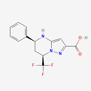 cis-5-Phenyl-7-(trifluoromethyl)-4,5,6,7-tetrahydropyrazolo[1,5-A]pyrimidine-2-carboxylic acid