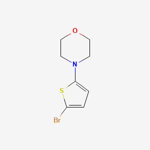 molecular formula C8H10BrNOS B13547898 2-Bromo-5-(morpholino)thiophene 