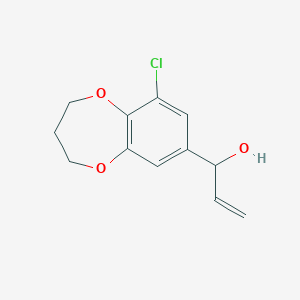 1-(9-chloro-3,4-dihydro-2H-1,5-benzodioxepin-7-yl)prop-2-en-1-ol