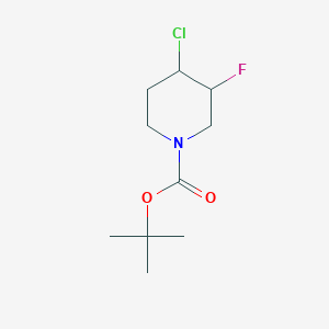 molecular formula C10H17ClFNO2 B13547916 Tert-butyl 4-chloro-3-fluoropiperidine-1-carboxylate 