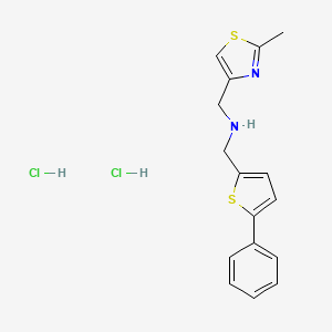 [(2-Methyl-1,3-thiazol-4-yl)methyl][(5-phenylthiophen-2-yl)methyl]amine dihydrochloride